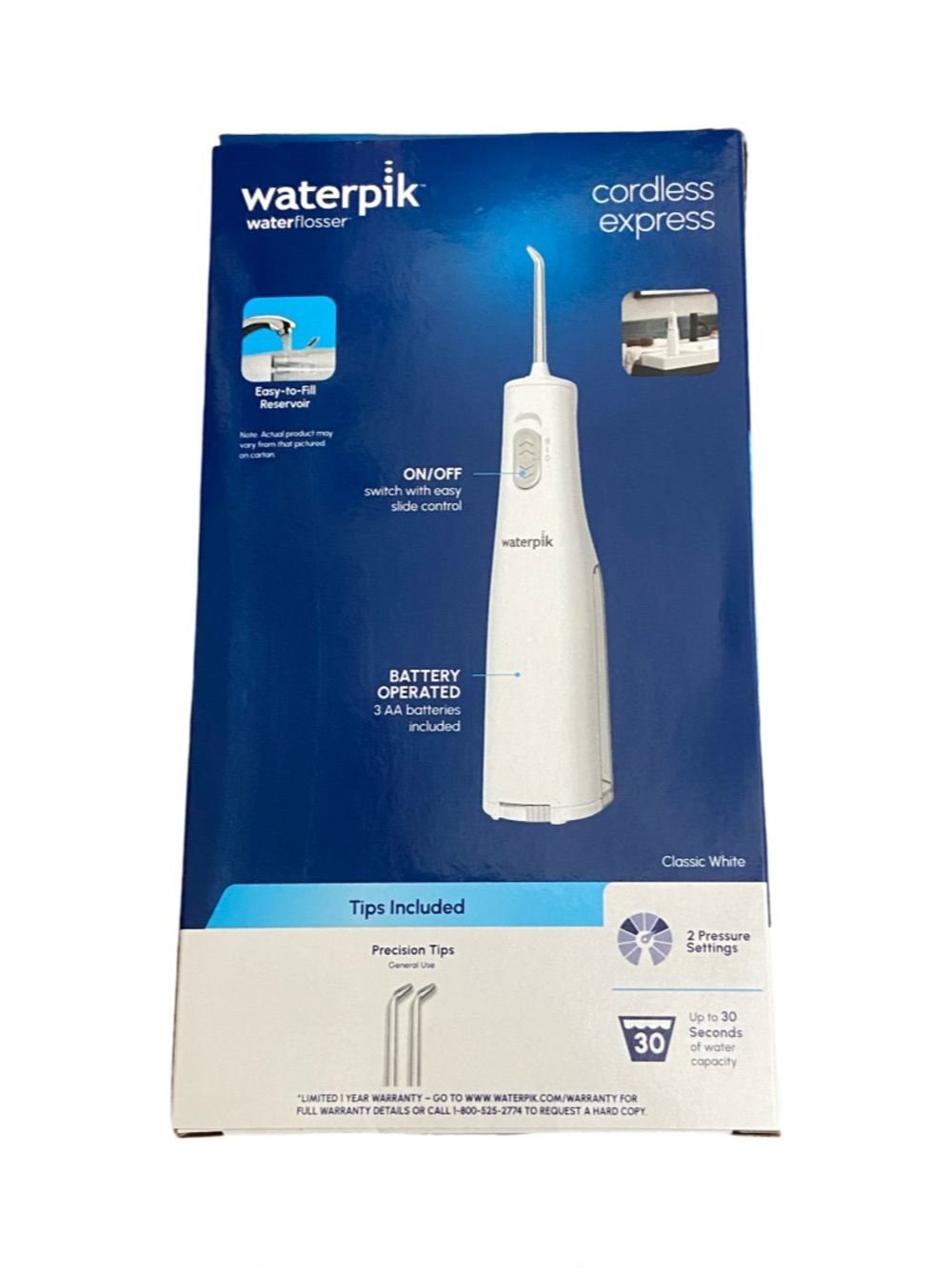Waterpik Cordless Express Water Flosser - White - Picture 3 of 5